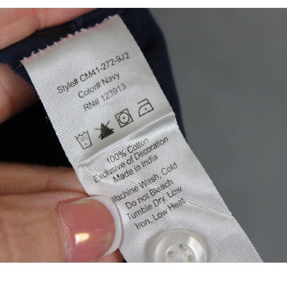 Jachs New York Men's Navy Sailboat Print SS Button Up Shirt Size‎ Medium - Picture 4 of 6